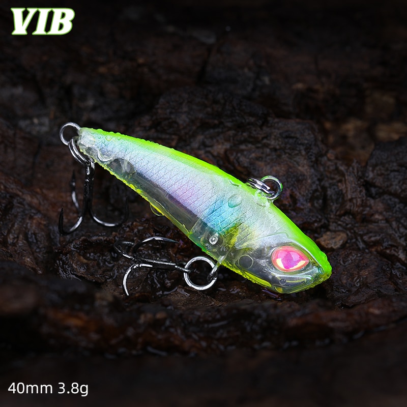 TSURINOYA leurre de pêche VIB DW28 coulant l'eau hiver glace gabarit leurre 40mm 3.8g tête de plomb en plastique Vibration Wobblers basse appât dur