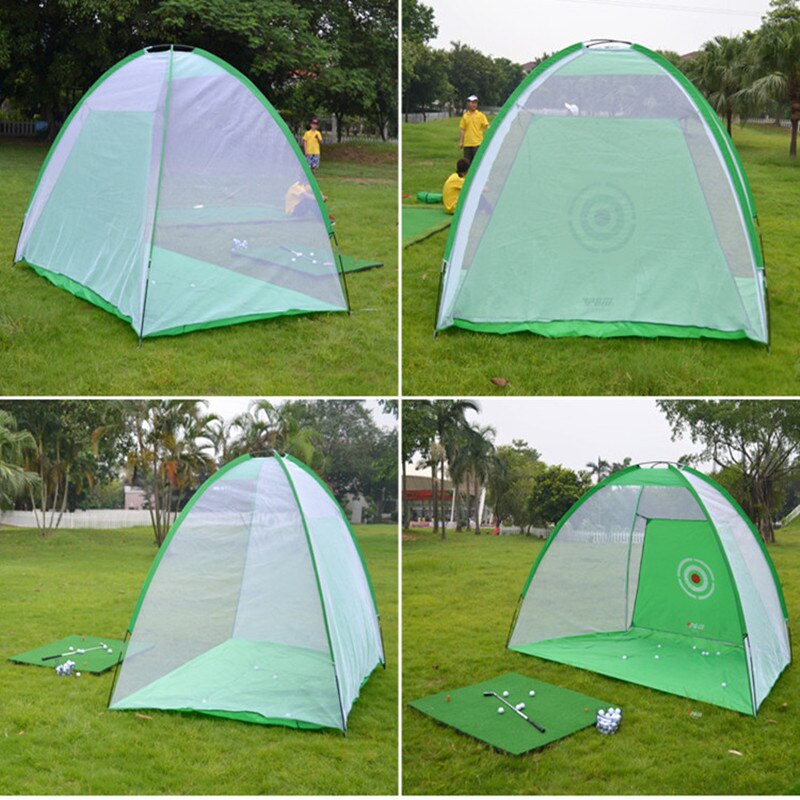 Indoor Outdoor 2 m*1.4 m*1 m Golf Swing Practice Net Golf Training Hitting Cage Garden Grassland Practice Tent Training Aids