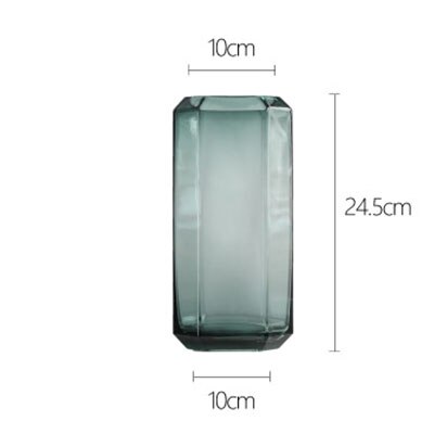 Hexagon Transparent Glass Vase Home Decoration Flower Arrangement Office Display Furnishing 3D Solid Hydroponics Crafts: 13