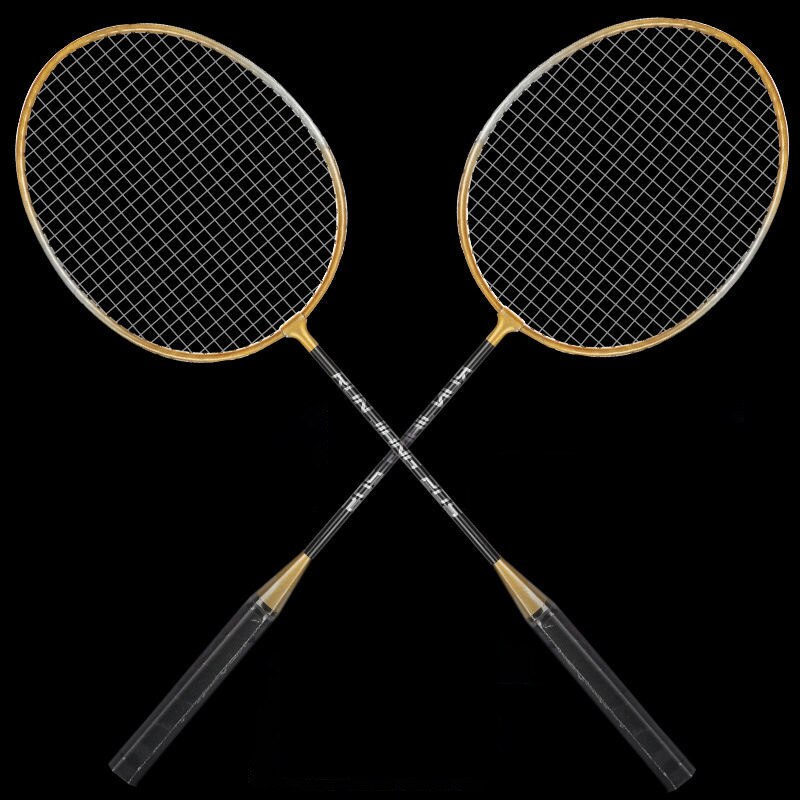 Lot De 2 Raquettes Badminton Carbone Professionnelles – Légères, Puissantes Avec Sac De Transport Inclus