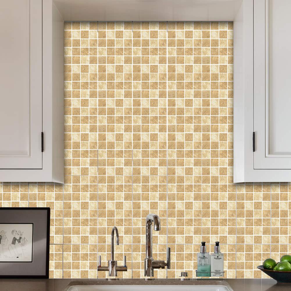 Waterproof Tiles Mosaic Stickers Kitchen Bathroom waterproof Toilet Adhesive PVC Wallpapers Floor Cabinet Home Decoration: MSC006