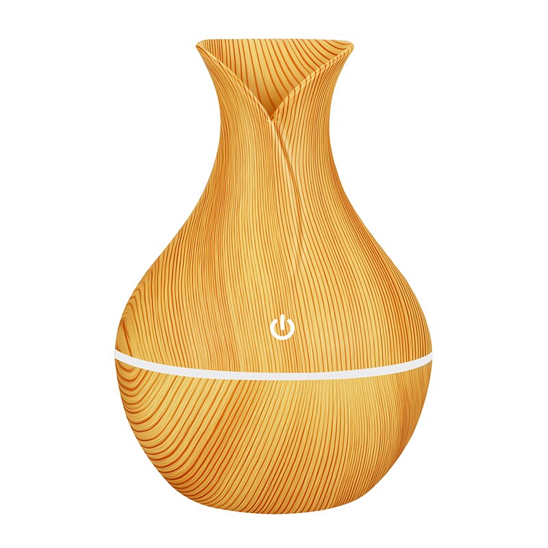 KBAYBO 130ml USB difusor de aceites aromáticos humidificador eléctrico de madera humidificador de aire ultrasónico aromaterapia LEDlight nebulizador para el hogar: light wood