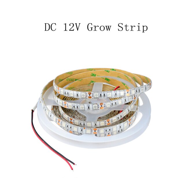 LED Grow Light Volledige Spectrum waterdichte USB LED Strip Verlichting 5050 60 LEDs Phyto Lampen Voor Kas Hydrocultuur Plant Groeit: DC 12V grow strip / 5M / IP65 Waterproof