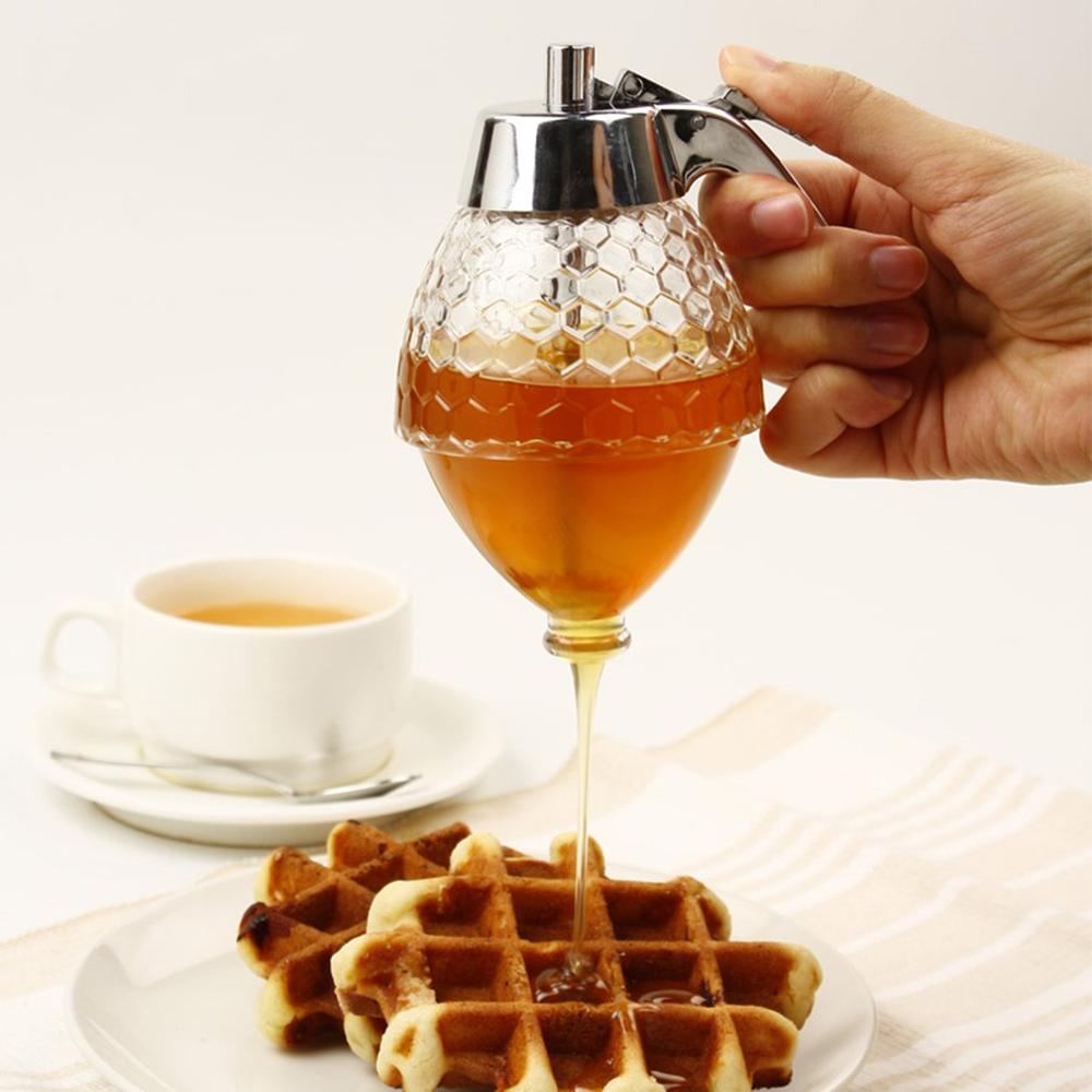 Honning krukke beholder klemme flaske sirup dropper sirup kop køkken tilbehør kedel opbevaring juice honning vand opbevaringspotte