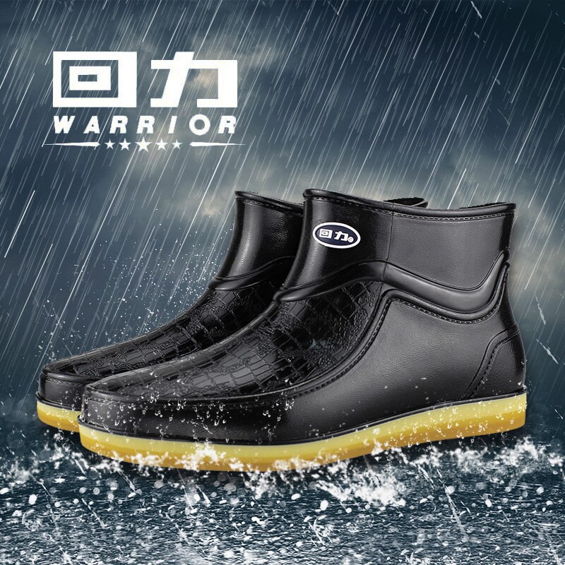 Zapatos antideslizantes impermeables para hombre, zapatillas de tubo corto resistentes al desgaste, resistentes a la lluvia