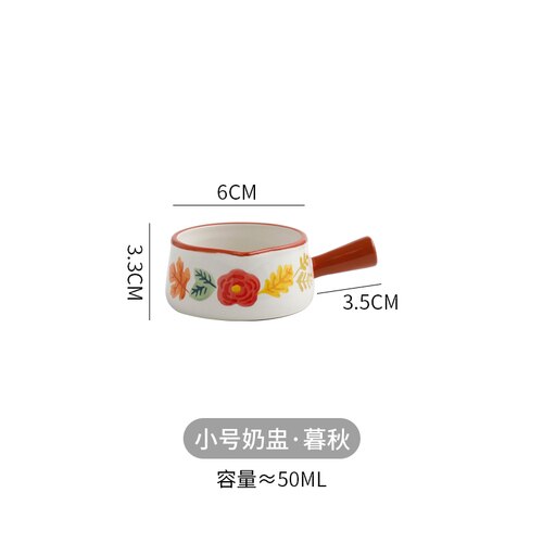 Modern ceramic small milk jug mini milk cup with handle milk jug coffee cup home breakfast salad oatmeal bowls cute tableware: small-5