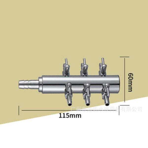 4/8mm akvaarion ilmanjakaja ilmalinja letku ilmavirran jakaja ilmaventtiilin ohjain kytkin ilmajakotukit hanat akvaarion tarvikkeet: C - 6- suuntainen