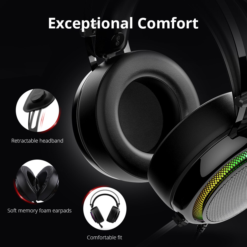 Tronsmart-auriculares Glary para videojuegos, cascos virtuales 7,1 con interfaz USB para ps4,nintendo switch, ordenador y portátil