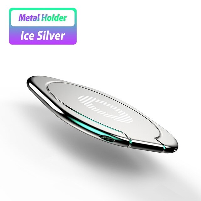 Uniwersalny metalowy uchwyt na telefon Ring Finger Adhesive telefon komórkowy stojak na biurko 360 obrotowy do Samsung A51 iPhone Xiaomi Google: 02 Silver