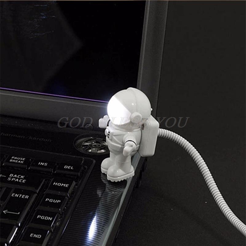 Spaceman astronaut mini fleksibel led pære lys bord gadgets usb håndlampe til power bank pc laptop