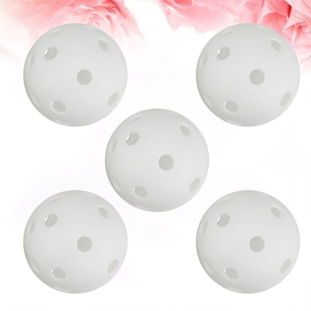 20 Pcs Air Flow Hollow Balls Plastic Training Balls for Indoor Outdoor Practice (White)