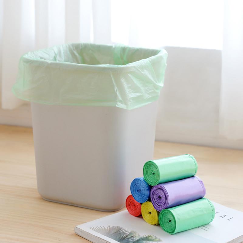 Bolsas de basura, bolsas de basura gruesas de un solo Color, duraderas, desechables, de plástico para limpieza ambiental, utensilios de cocina para el hogar
