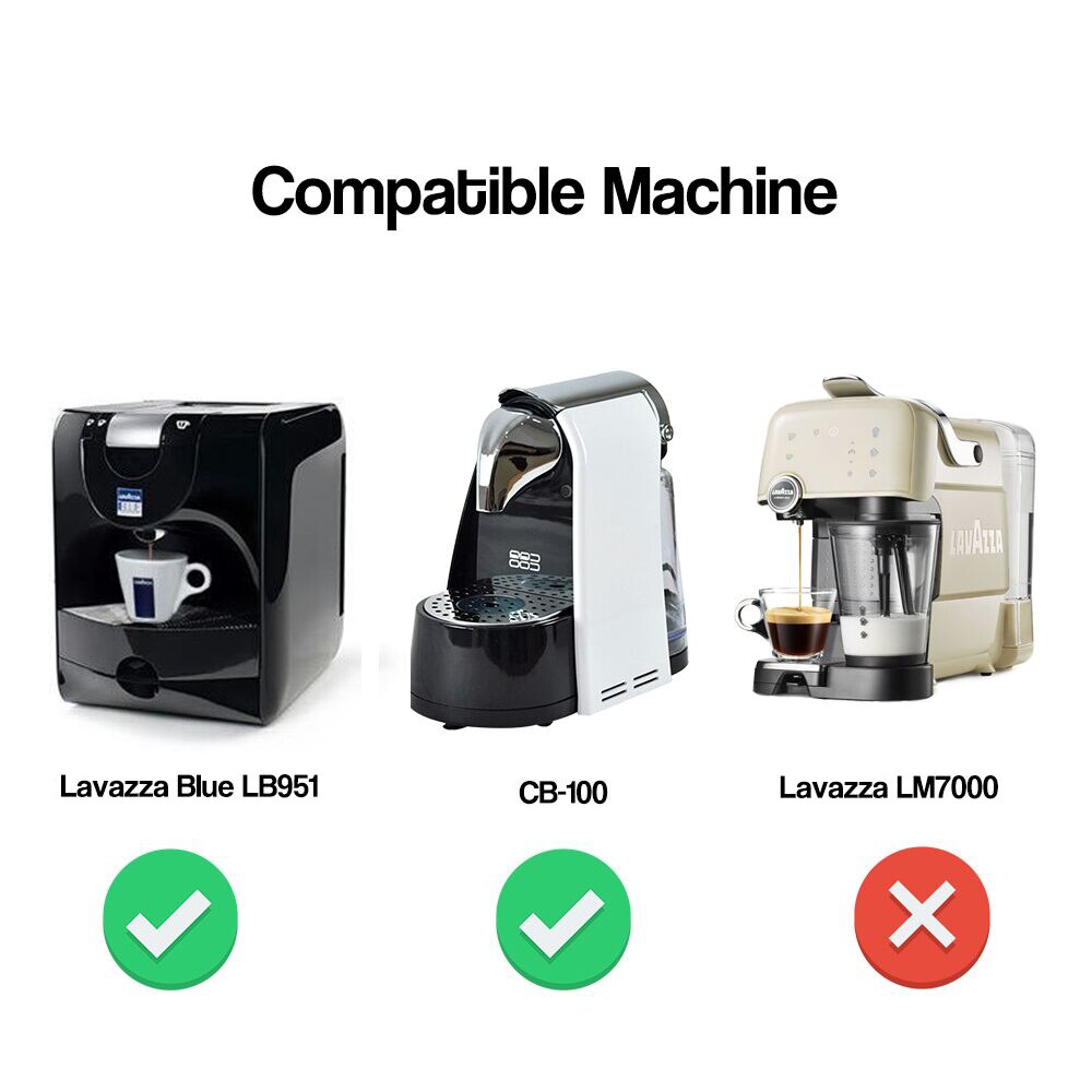 ICafilas-filtros reutilizables de café azul para máquina Lavazza, cápsula rellenable de acero inoxidable, LB951 y CB-100