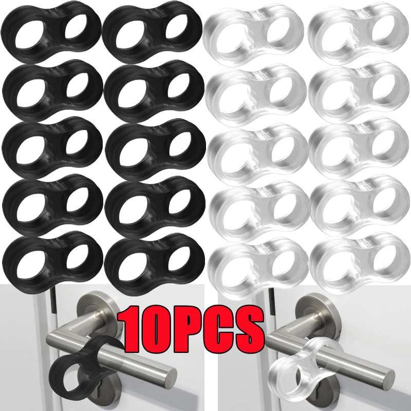 10-2 Stuks Deur Stopt Siliconen Deurklink Buffer Muur Bescherming Deurknop Bumper Meubels Beschermd Valblokken Schokbestendige Ringen
