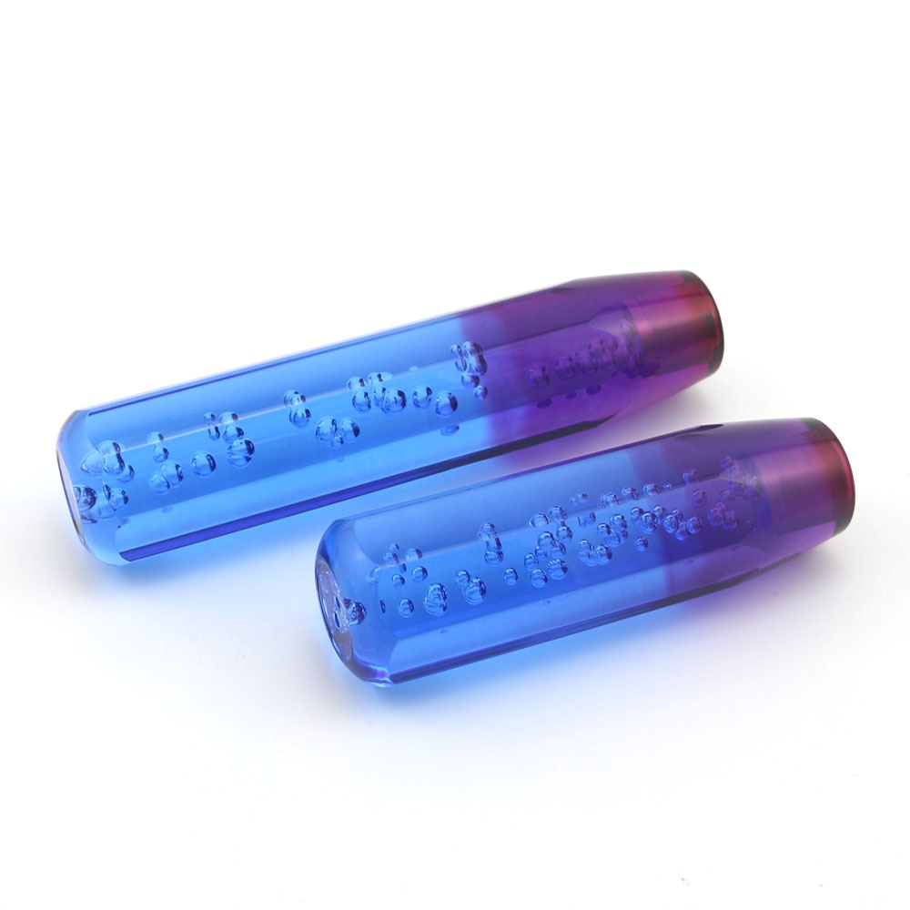 Car Manual Shift Knob Gear Shifter Head Shift Knob Stick Crystal Transparent Bubble Purple Blue Throw Gear Shifter 15CM 20CM