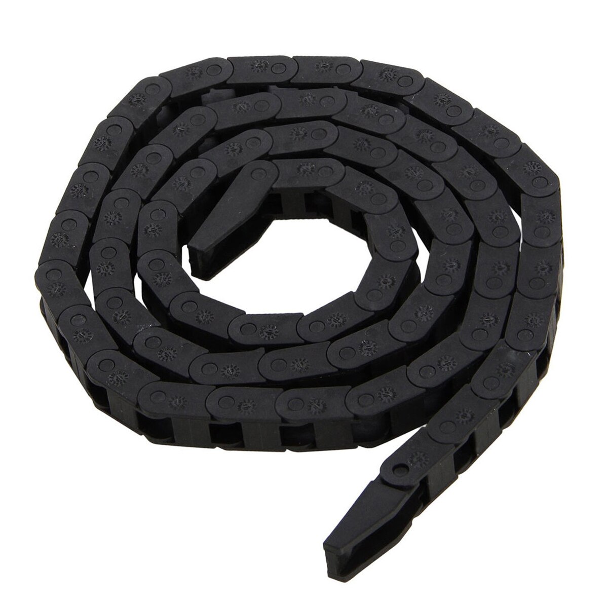 Svart plast nylon kabelholder dragkjede slepeline nestede wireholdere 7*7mm til cnc maskinverktøy elektronisk utstyr mayitr