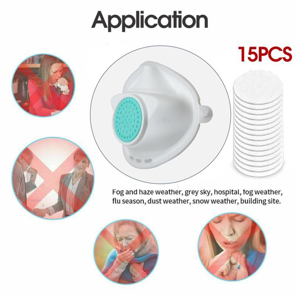 Siliconenmaskers stofmaskers praktische slijtvaste maskers draagbare maskers veiligheidsmasker met 15 filterpads