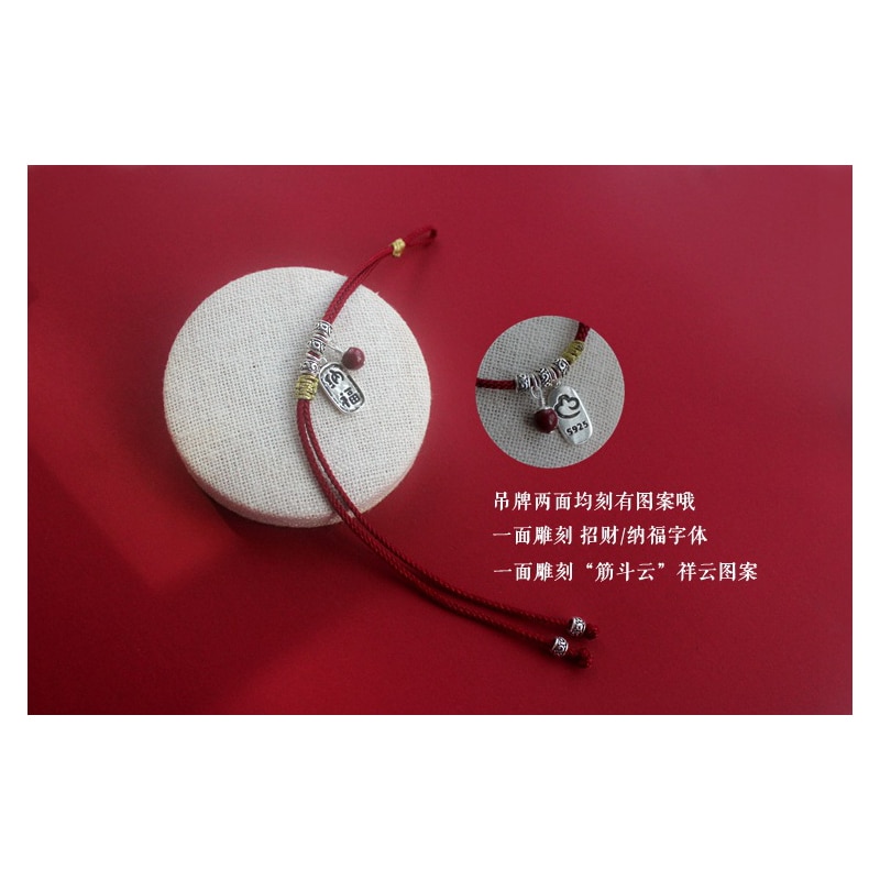 La Monada Geluk Rode Draad Voor Hand 925 Sterling Zilveren Armband Rode Draad String Touw Armbanden Voor Vrouwen Zilver 925 sterling