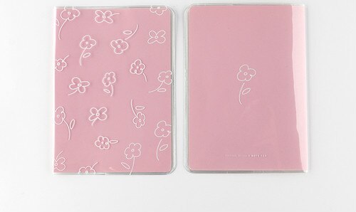 Note til pvc-omslag  a5 a6 blomsterprintet gennemsigtig softcover til monteret journalomslag: A6 pvc-dæksel-a