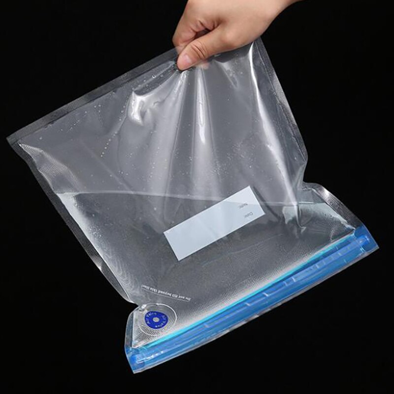 10pcs Reusable Food Storage Bags Vacuum Bag Food Air Vacuum Compressed Bag Reusable Ziplock Freezer Bags Kitchen Storages