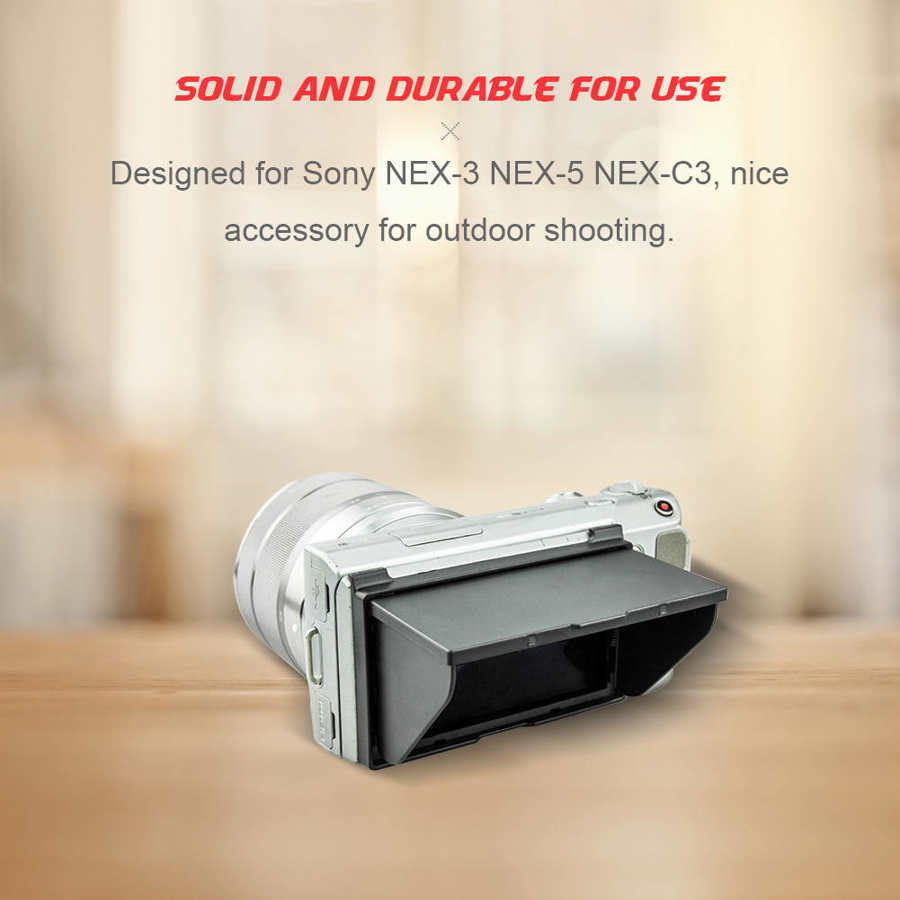 Afneembare Zonnescherm Camera-Up Hood Screen Protector Voor Sony NEX-3 NEX-5 Es Dslr Len Kap