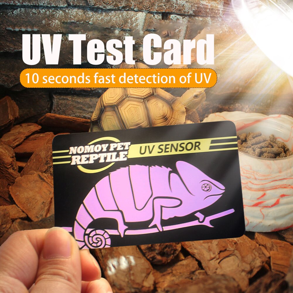 2Stck UVB Prüfung Karten Reptilien UV Prüfung Karte Leben Effektive Prüfungen Messung analysieren Werkzeuge UV Licht Meter 10 Sekunden erkennung