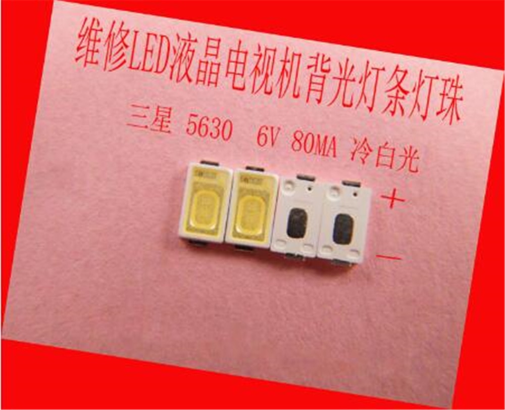 200 Stuk/partij Voor Reparatie Samsung Lg Lcd Tv Led Backlit Artikel Lamp Smd Leds 5630 6V Koud Wit Licht emitting Diode
