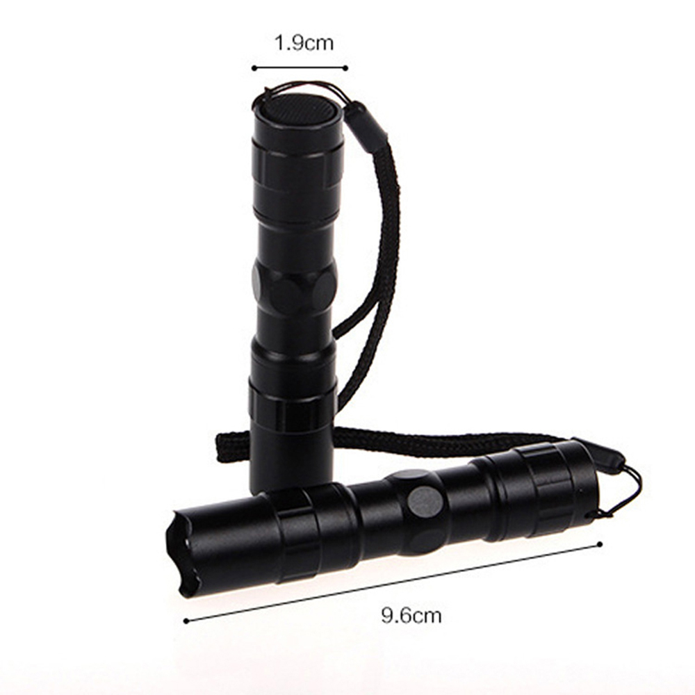 Led mini ficklampa ultraljus ficklampa utomhus vattentät ljus bärbar ficklampa vandring skytte använder aa-batteri