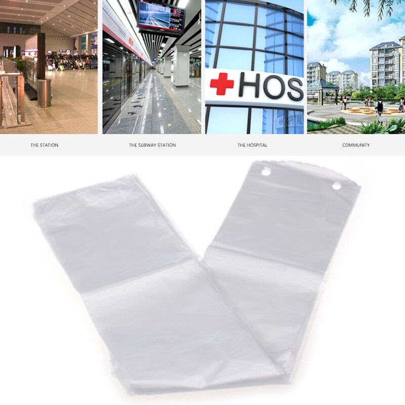 Bolsa de sombrilla desechable para Hotel y empresa, sombrilla desechable para tienda, sin goteo, impermeable, para día de lluvia, 100 Uds.