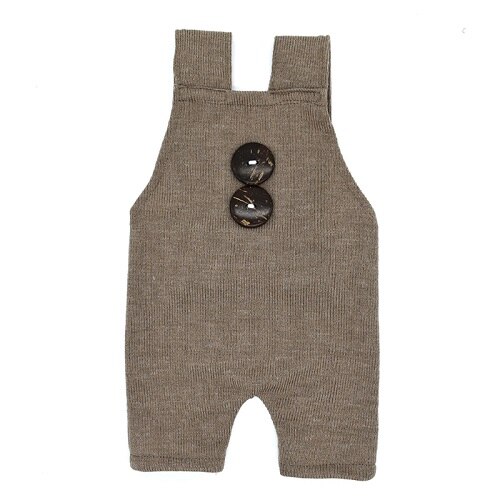 Newborn Props Boys Girls Costume Infant Buttons Romper Baby Photography Outfit 85WA: KHAKI