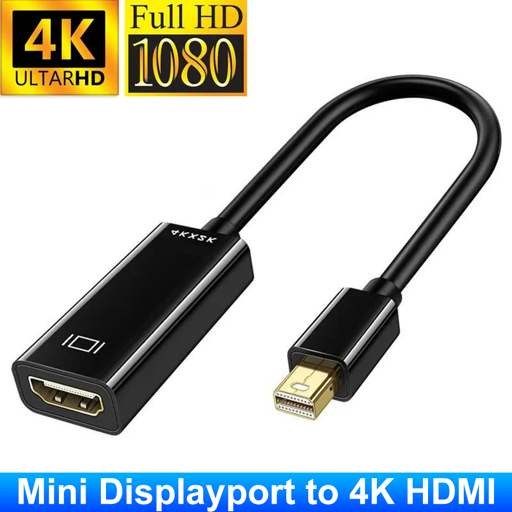 Kabel Mini DP do HDMI 4K Mini DisplayPort Adapter konwertera wideo męski na męski/żeński do Macbook Pro Air Mac Surface Pro