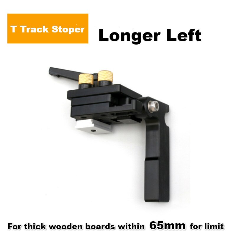 Miter Track Stop Track Limit For T-Slot T-Tracks Stop Chute Limiter Locator Woodworking DIY Manual Tools: Longer Left Stoper