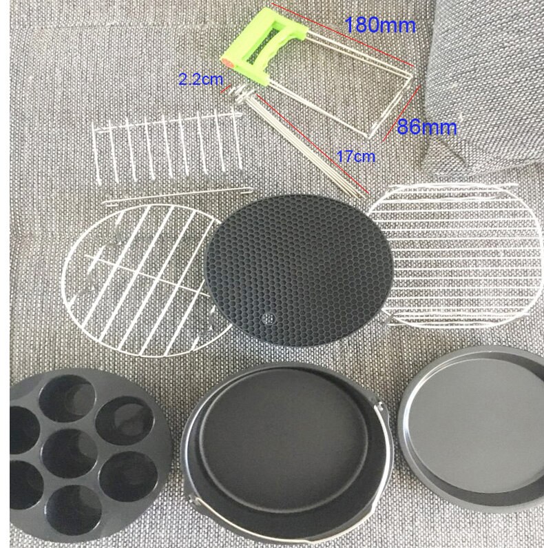 12pcs/set 7 Inch Air Fryer Accessories for Gowise Phillips Cozyna and Secura Fit all Airfryer 5.3QT to 5.8QT