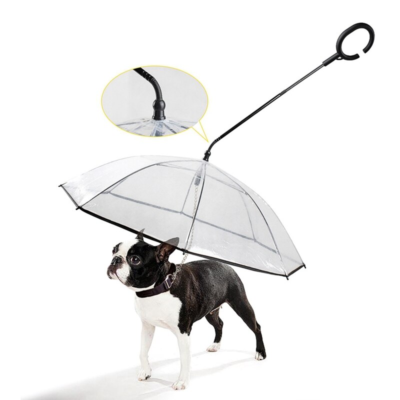 Kæledyr paraply gennemsigtig vandtæt kæledyr hund paraply regnfrakke hvalp tør behagelig regn regn brug