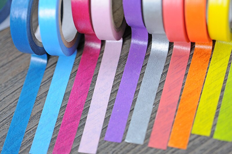 DIY 10x Regenboog Roll DIY Washi Sticky Papier Tape Afplakband Zelfklevende Tape Scrapbooking voor Decor Scrapbook Fotoalbum