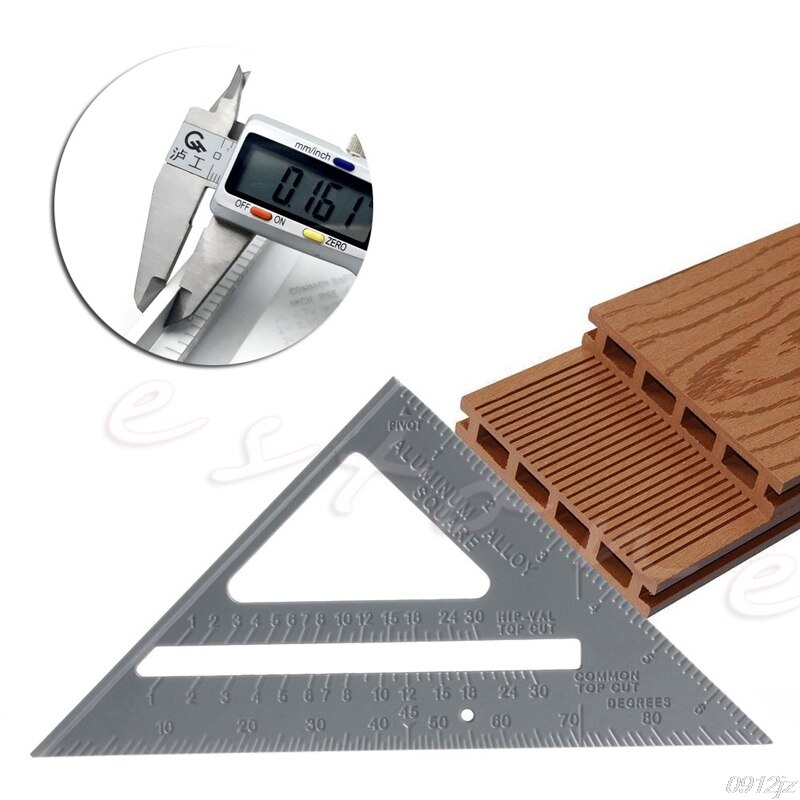 Aluminum Alloy Speed Square Protractor Miter Framing Measurement Measuring Tool Dls HOmeful