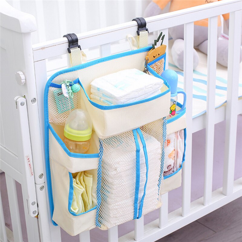 Draagbare Baby Bed Opknoping Opbergtas Waterdichte Speelgoed Luiers Pocket Nachtkastje Organizer Baby Wieg Beddengoed Set