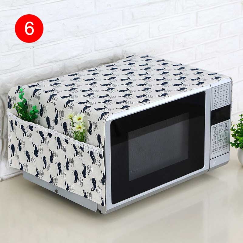35*95cm Microwave Oven Dustproof Cover With Pockets Cloth Microwaves Protector Covers PLDI889: 6