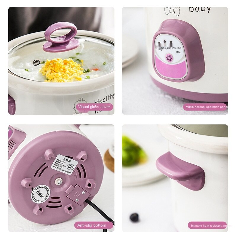 Porridge pot Baby porridge pot stew ceramic small pot electric mini automatic auxiliary pot.