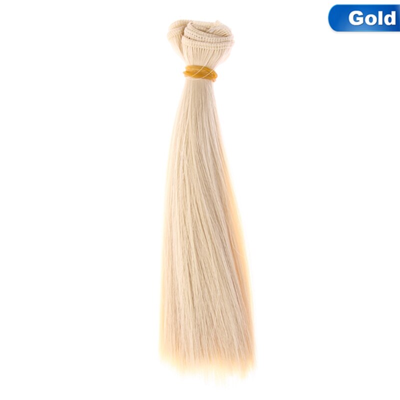 1pcs 15*100cm Doll Accessories Straight Synthetic Fiber Wig Hair For Doll Wigs High-temperature Wire: GD