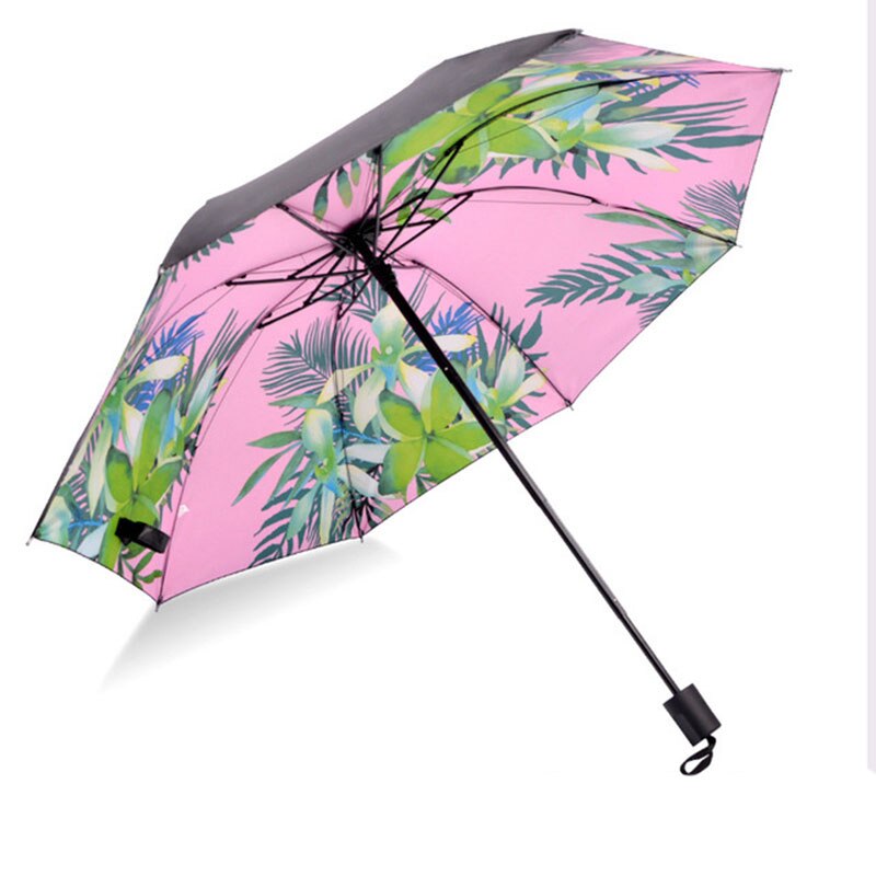 Yada lila lotusblommor paraply för kvinnor hopfällbara prinsess paraplyer blommigt vattentätt paraply parasoll parapluie  ys200039: Ys200039 mt 12