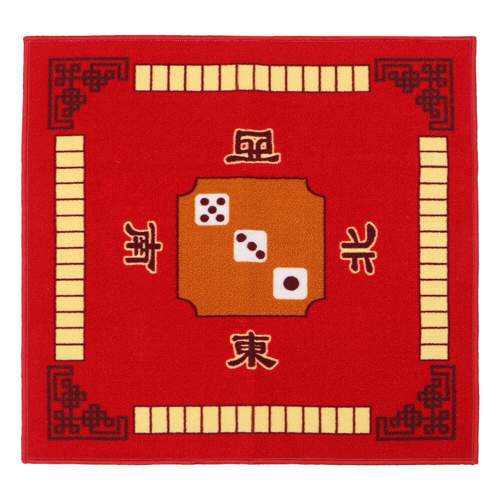 1Pc Mahjong Tafel Doek Vierkante Vorm Mahjong Mat Board Room Mahjong Pad Anti-Slip Desktop Kussen Voor Games board Games Mahjong: Red