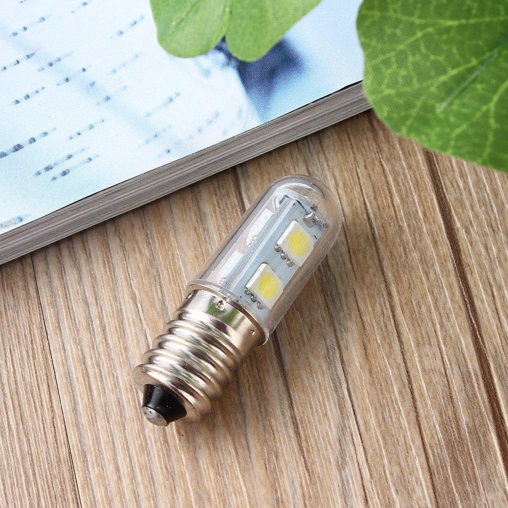 CA 220V E14 1W 7 LED SMD 5050 blanco puro/cálido refrigerador bombilla lámpara SY