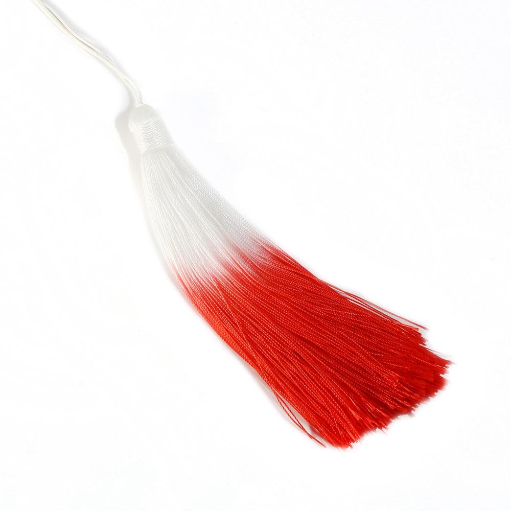 13cm 1 veelkleurige gradiënt kwastjes voor gordijnen, zijden kwastjes, sieradenaccessoires, doe-het-zelf naaitas, franjes: Rood