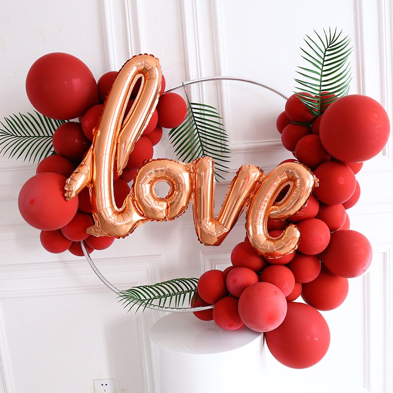 Anillo redondo de plástico para globos, soporte de guirnalda para boda, aro, arco de globos, decoración para de cumpleaños, suministros para Baby Shower, 98cm