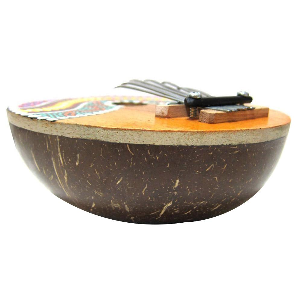 Piano Kalimba peint en coquille de noix de coco, 7 touches, Instrument de musique, jouet pour enfants, pour débutants