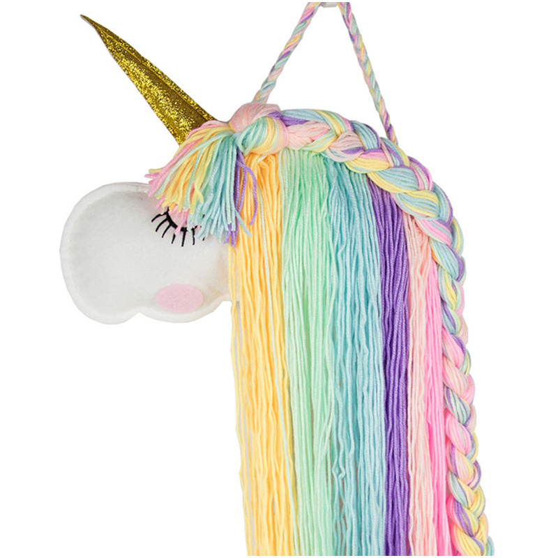 Haarband Eenhoorn Haaraccessoires Eenhoorn Haarelastiekjes Opslag Riem Voor Meisjes Haar Clips Barrette Muur Opknoping Speelgoed Organizer Houder