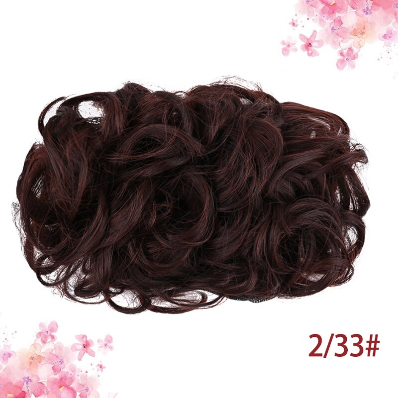 Dianqi elástico faixa de borracha grande coque chignon cabelo sintético dois clipes cabo pente chignon cabelo: 2I33