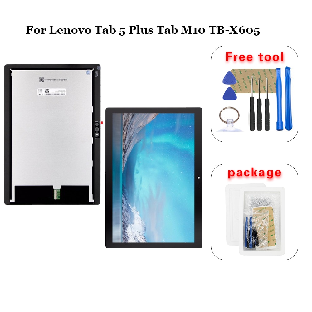 For Lenovo Tab M10 Tab 5 Plus TB-X605L TB-X605F TB-X605M TB-X605 LCD Display Touch Screen Digitizer Glass Replacement