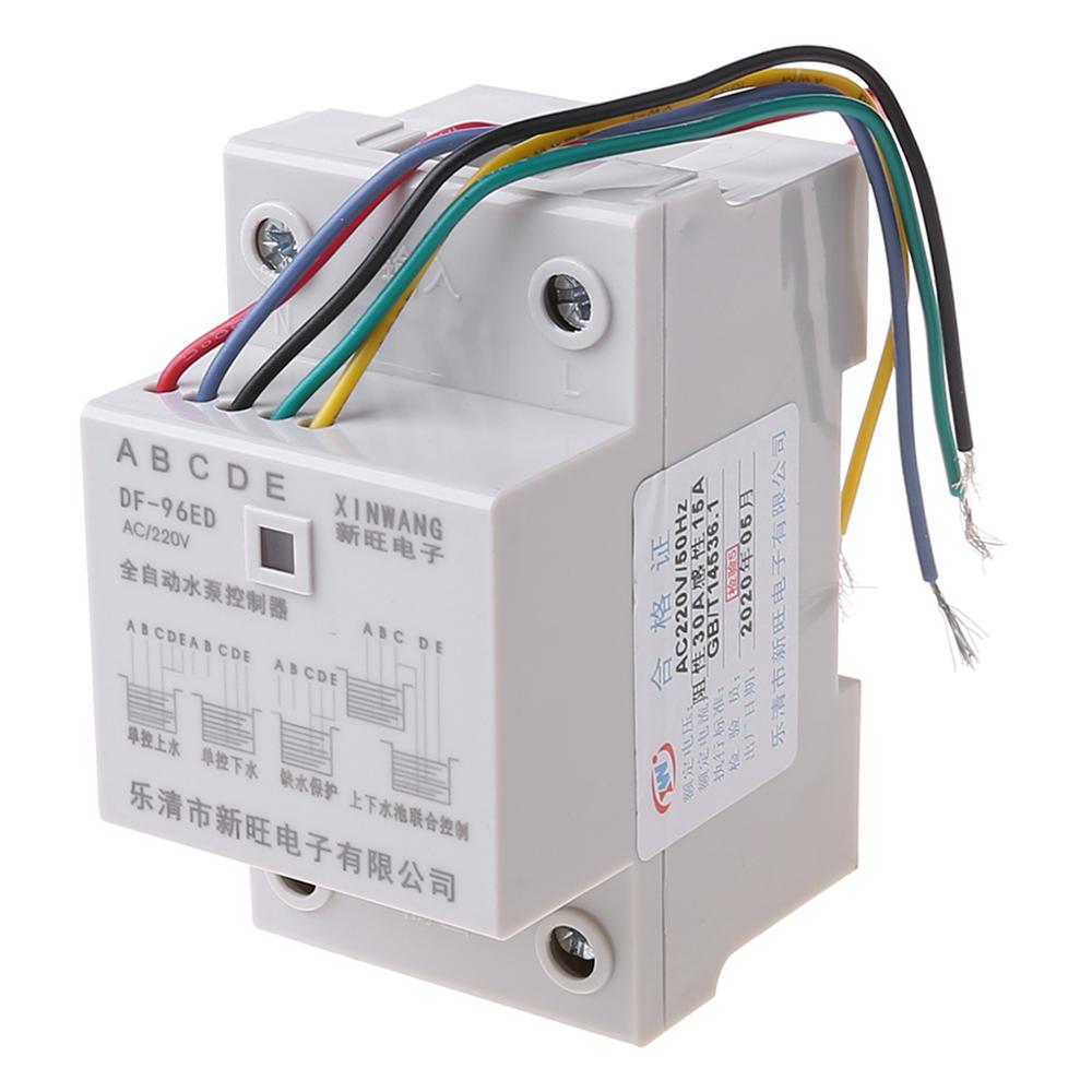 DF-96ED Automatic Water Level Controller Switch 10A 220V Water Tank Liquid Level Detection Sensor Water Pump Controller E7CB